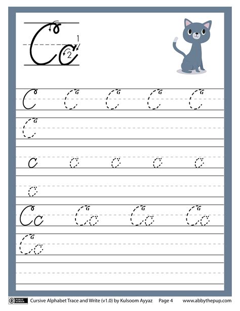 cursive letter c|printable cursive letters to trace.